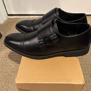 Nunn Bush Black Double Monk Strap Oxfords